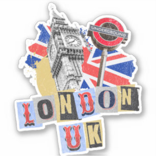 Sticker Design de style rétro à Londres