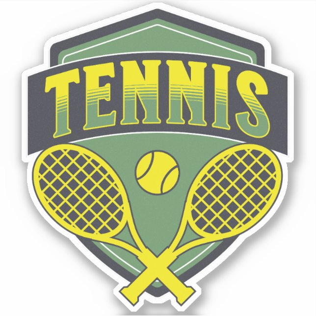 Sticker Design de tennis pour les amateurs de tennis (Devant)