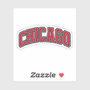 Sticker Design de texte du style Varsity Red Block de Chic