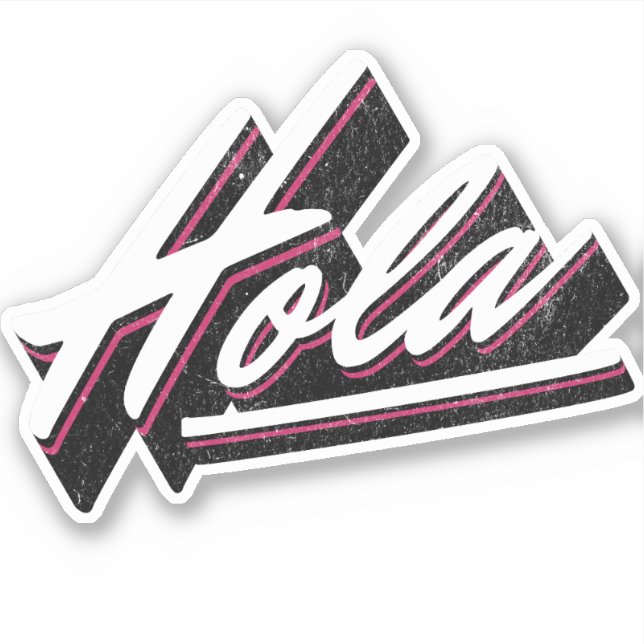 Sticker Design de texte Hola (Devant)