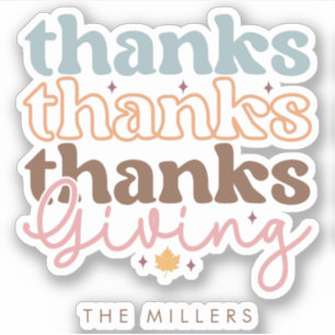 Sticker Design de typographie super Thanksgiving