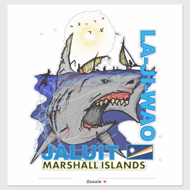 Sticker Design des Îles Marshall (Feuille)