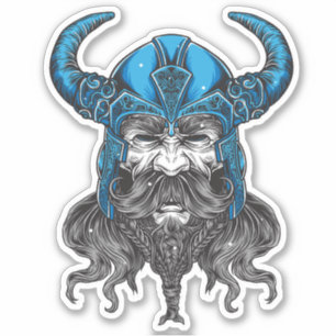 Sticker Design d'illustration viking norvégien