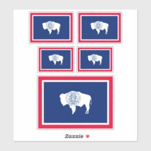 Sticker Design du drapeau d'état du Wyoming