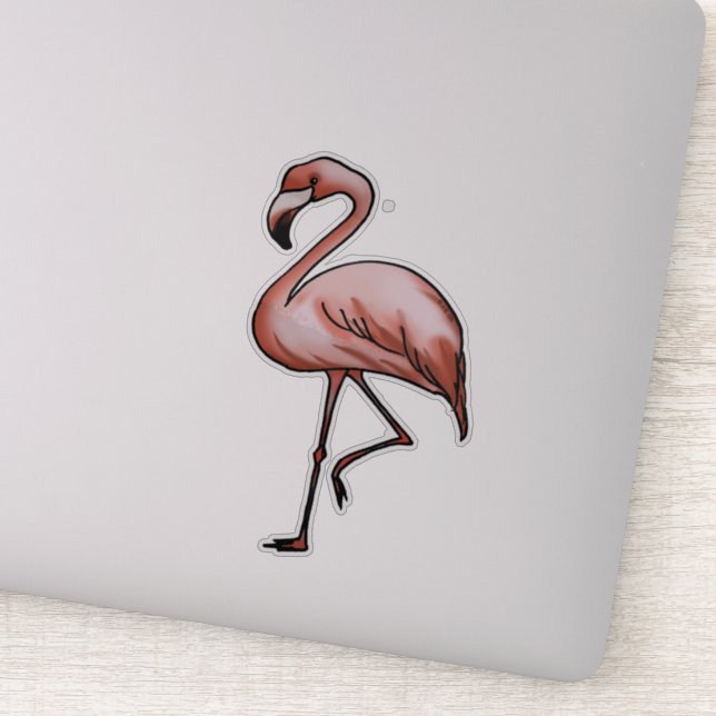 Sticker design flamand rose (Détail)