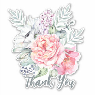 Sticker design Merci Flowers