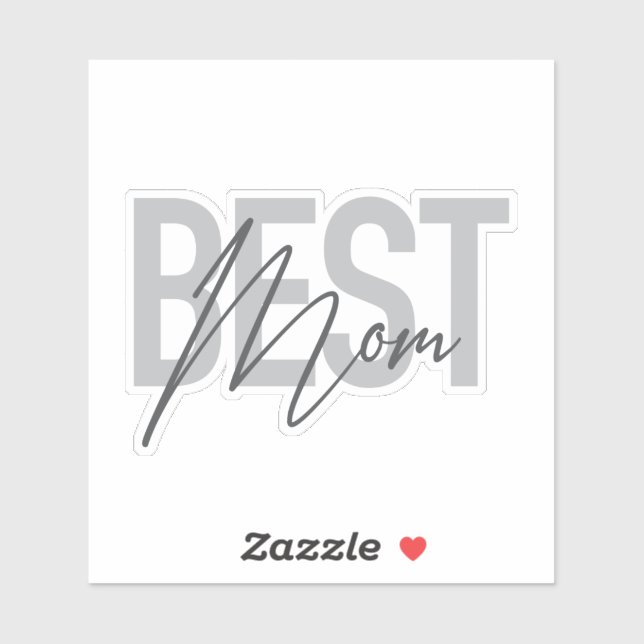 Sticker Design moderne, minimal, simple, cool de Best Mom (Feuille)