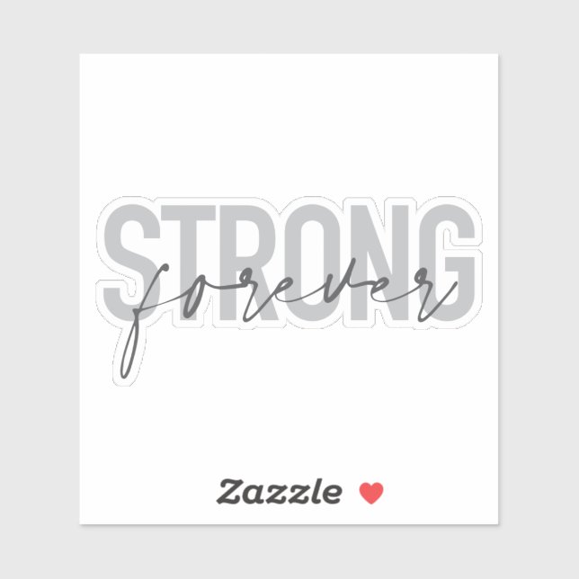 Sticker Design moderne, simple, chic et élégant Strong For (Feuille)