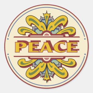 Sticker Design Peace des années 1960 vintage