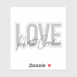 Sticker Design urbain simple, moderne, Amour Caroline du N