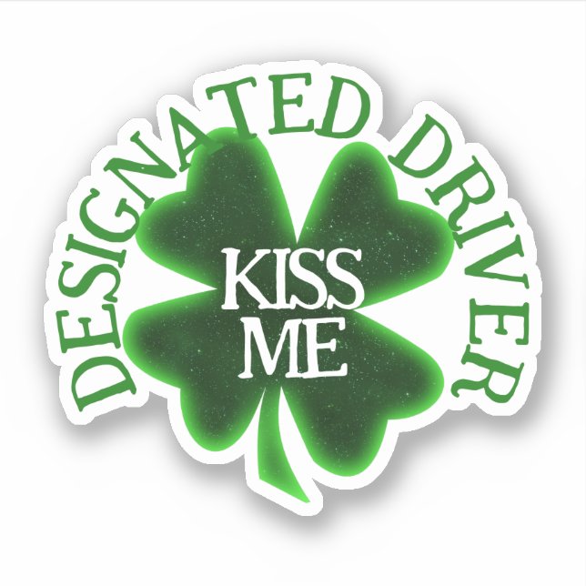 Sticker Designated Driver St. Patrick's Day (Devant)