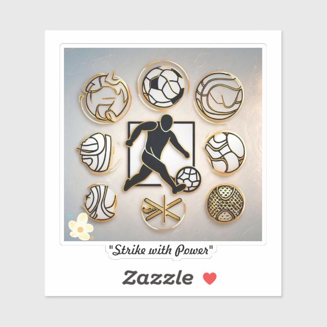 Sticker "Designs inspirés du football" (Feuille)