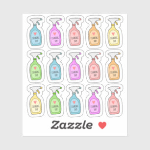 Sticker Désinfectant Temps de nettoyage des vaporisateurs