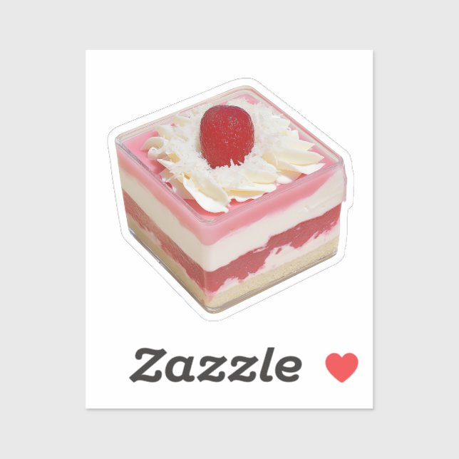 Sticker Dessert de noix de coco aux fraises (Feuille)