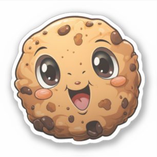 Sticker Desserts De Noël Cuisine Ronde Aux Yeux Mignons