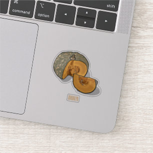 Sticker dessin animé citrouille