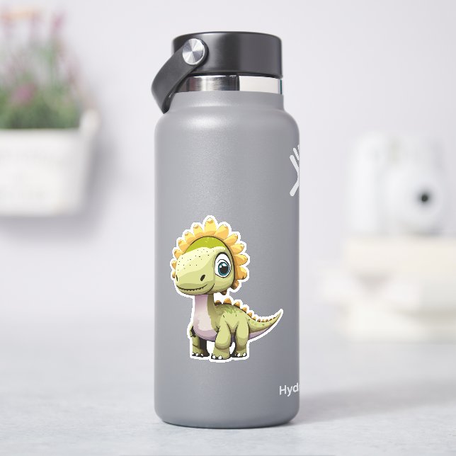 Sticker Dessin animé de bébé dinosaure mignon (HydroFlask)