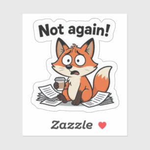 Sticker Dessin animé mème renard drôle