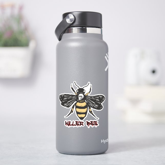Sticker Dessin d'abeille vintage (HydroFlask)