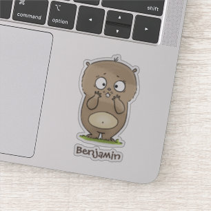 Sticker Dessin d'adorable hamster