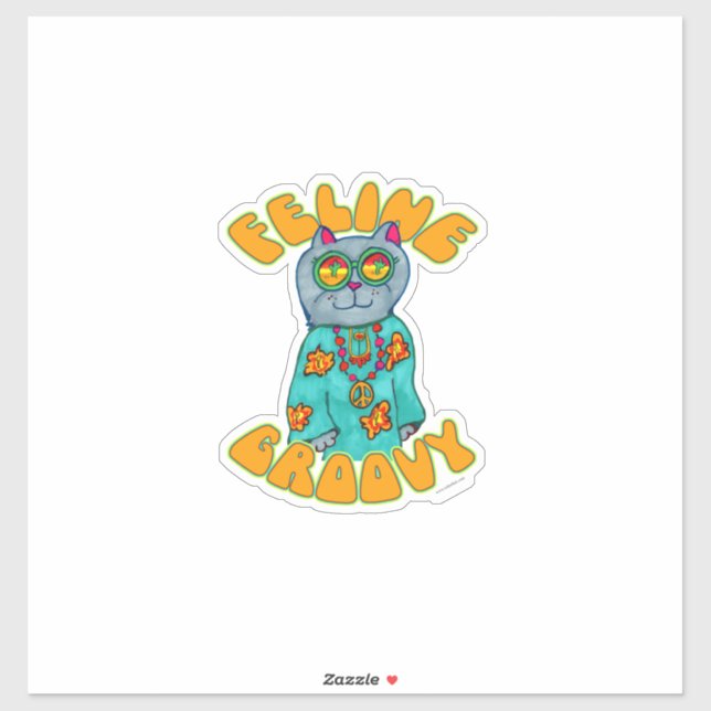 Sticker Dessin d'art pour chat Fun Super Feed (Feuille)