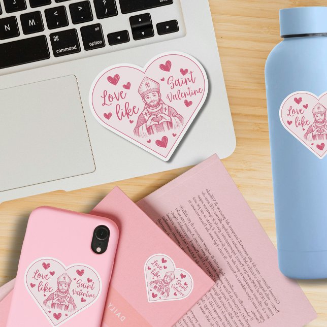 Sticker Dessin de cœur à la manière de la Saint-Valentin (Créateur téléchargé)
