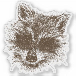 Sticker Dessin de créations en bois de Raccoon