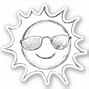 Sticker Dessin de lunettes de soleil