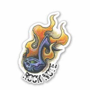 Sticker Dessin de note de rock