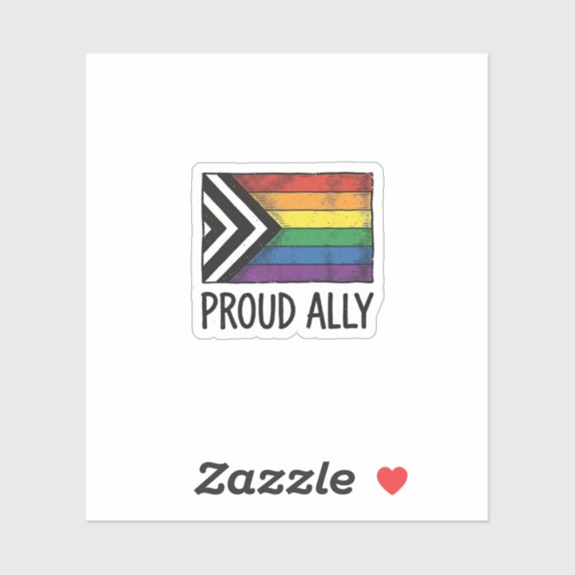 Sticker Dessin de T-Shirt Vectoriel Drapeau de Fierté Alli (Feuille)