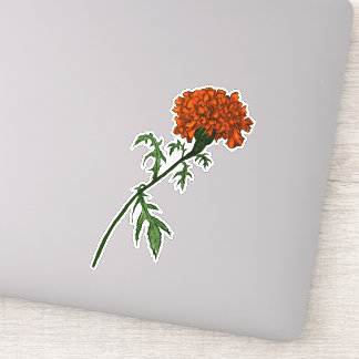 Sticker Dessin d'encre de Fleur Marigold