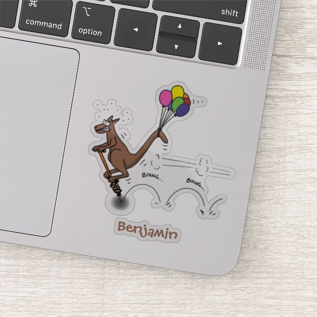 Sticker Dessin d'humour australien kangourou (Détail)