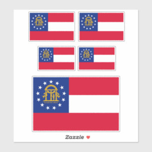 Sticker Dessin du drapeau de l'État de Géorgie