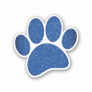 Sticker Dessin Empreinte de patte de chien vieux papier im