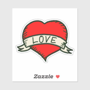 Sticker Dessin en forme de coeur