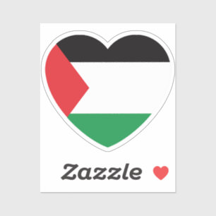 Sticker dessin graphique du pavillon de palestine mignon