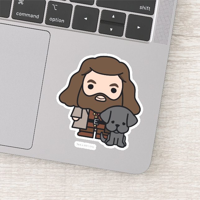 Sticker Dessin Hagrid et Fang Character Art (Détail)