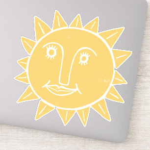 Sticker Dessin moderne Artsy Sun tendance