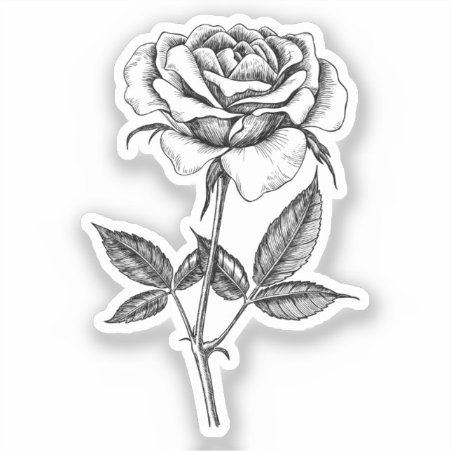 Sticker dessin rose (Recto)