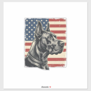 Sticker Dessin vectoriel de drapeau patriotique Vintage Gr