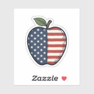 Sticker Dessin vectoriel de gravure vintage de pomme patri