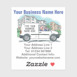 Sticker Détails de votre entreprise sur un