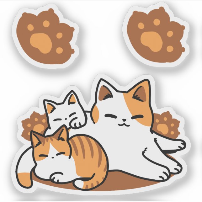 Sticker Détendez-vous Art Chat - 'Laze Furr Days' pour les (Devant)