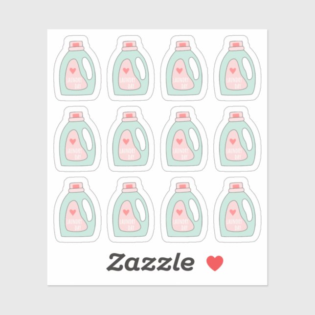 Sticker Détergents de jour de blanchisserie Nettoyage des  (Feuille)