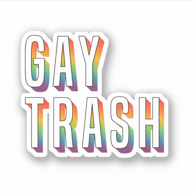 Sticker Détritus gay (Devant)