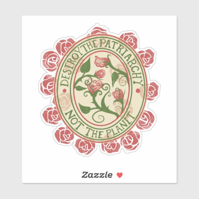 Sticker Détruisez le patriarcat et non la planète (Feuille)