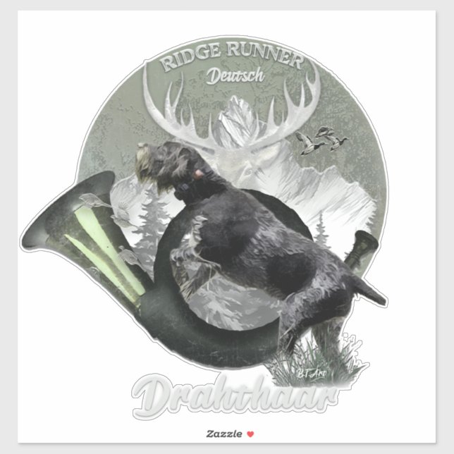 Sticker Deutsch Drahthaar (Feuille)