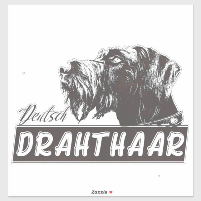 Sticker Deutsch Drahthaar (Feuille)