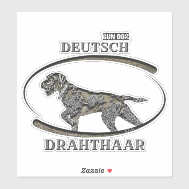 Sticker Deutsch Drahthaar, Meilleur chien d'arme (Feuille)