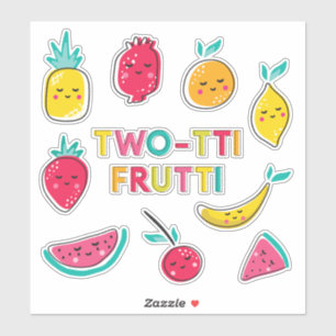 Sticker Deux tti Frutti Cute Fruit Caractères Cocktail